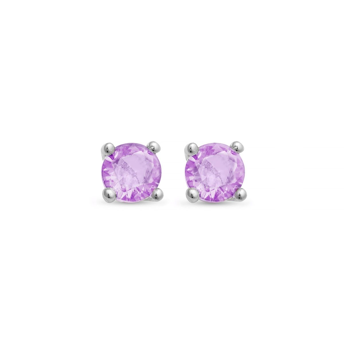 Atelier Color Runde Amethyst-Ohrstecker