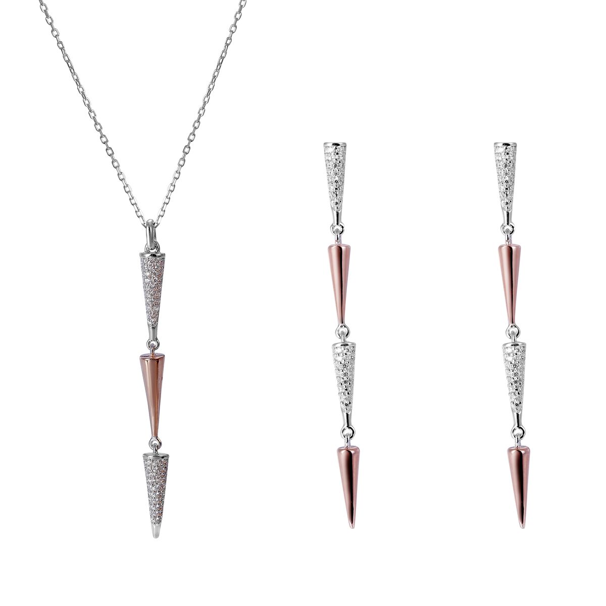 Elegantes Schmuckset mit Zapfen-Anhängern
