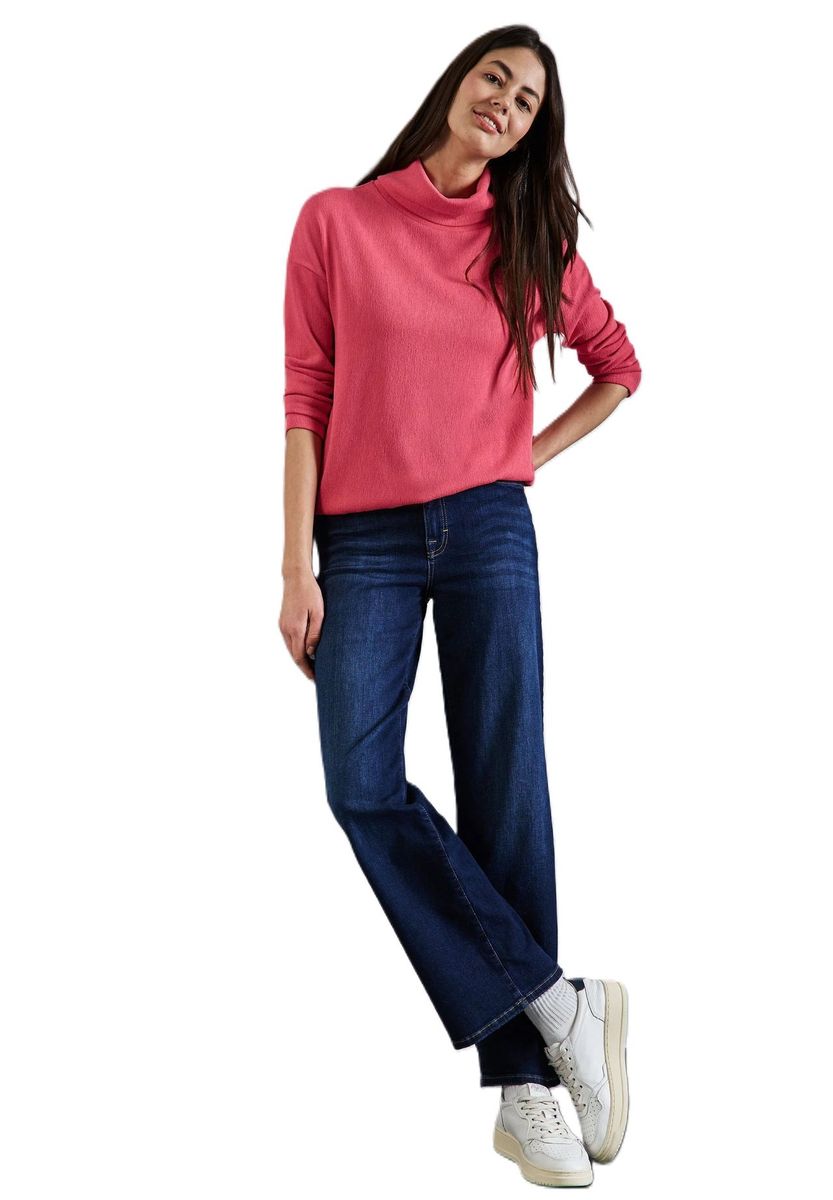 Strickpullover mit Rollkragen und entspannter Passform