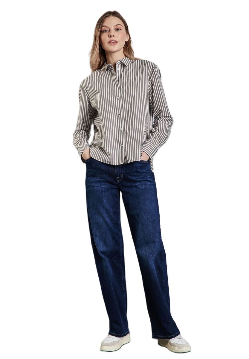 Klassisches Gestreiftes Baumwollhemd