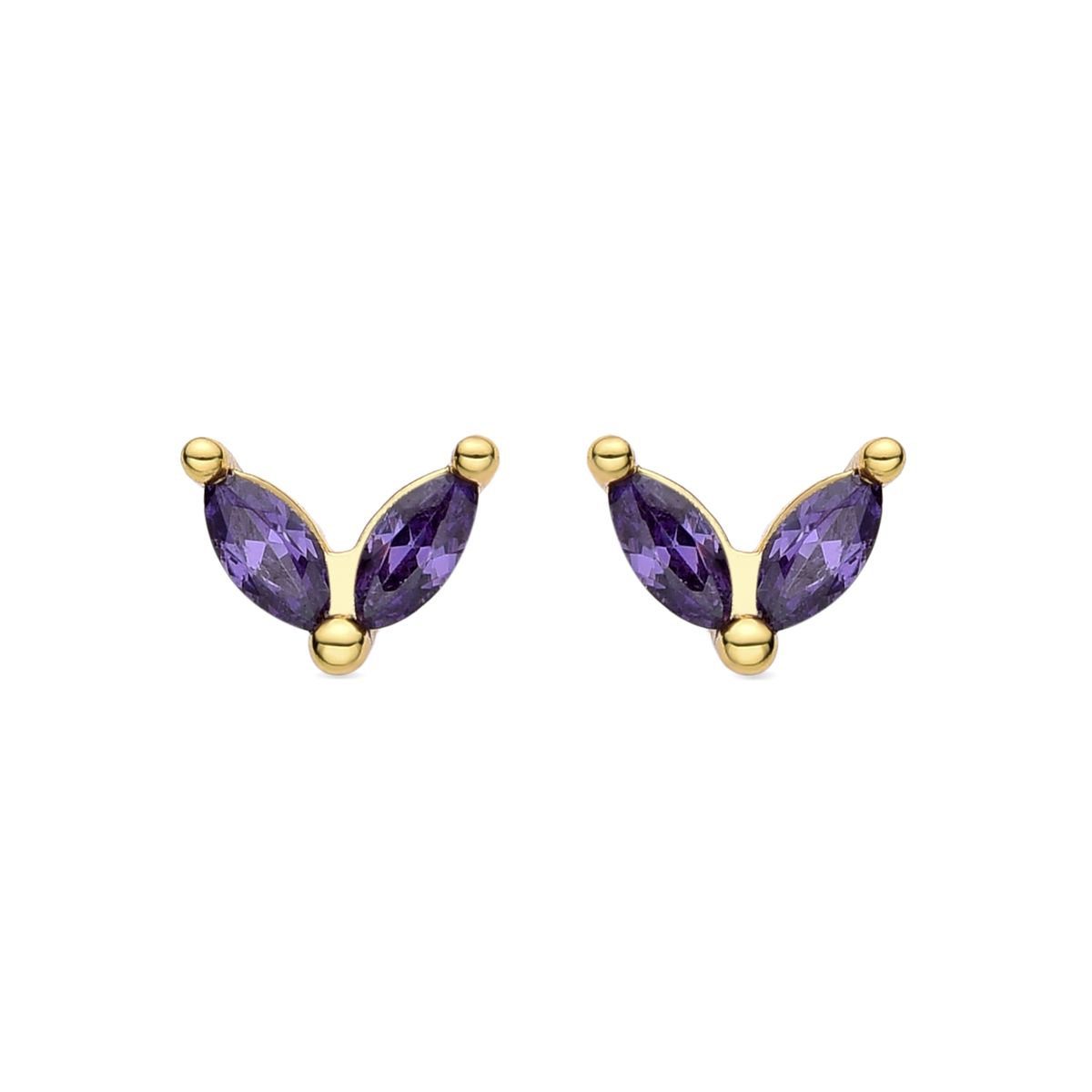 Ohrstecker mit Marquise-Edelsteinen