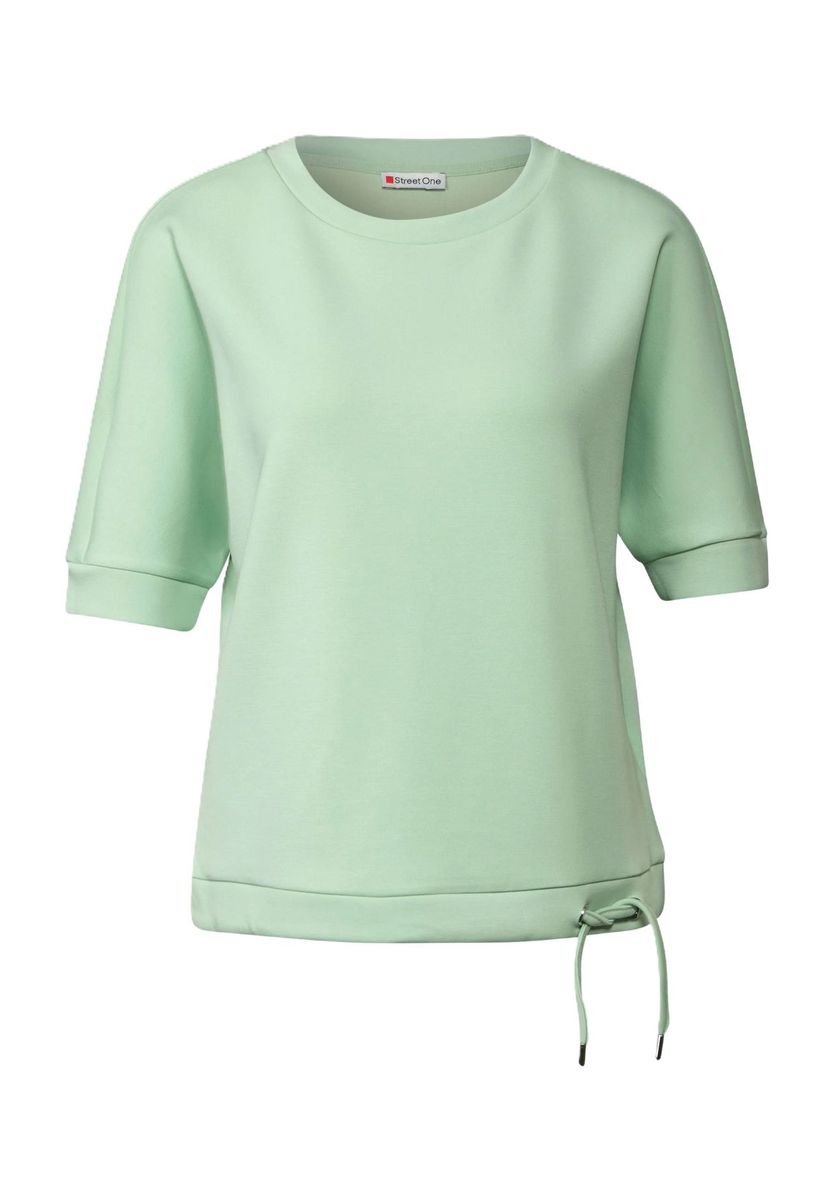 Elegantes Shirt in Seidenoptik mit Kordelzug