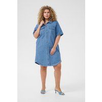Gestreiftes Denim-Hemdkleid