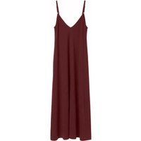 Langes V-Ausschnitt Trägerkleid