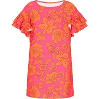 Florales Minikleid mit Rüschenärmeln