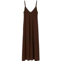 Minimalistisches V-Ausschnitt Maxi-Slipkleid