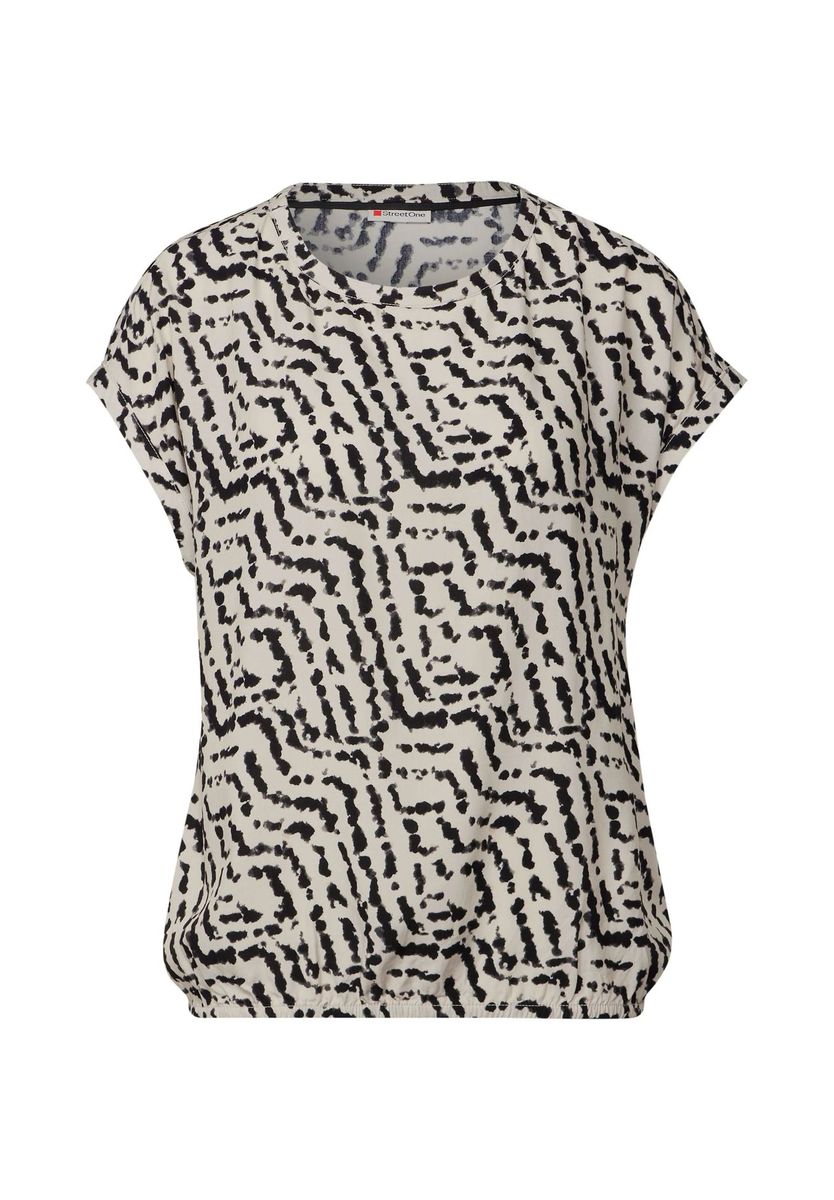 Bluse mit abstraktem Druck und entspannter Passform