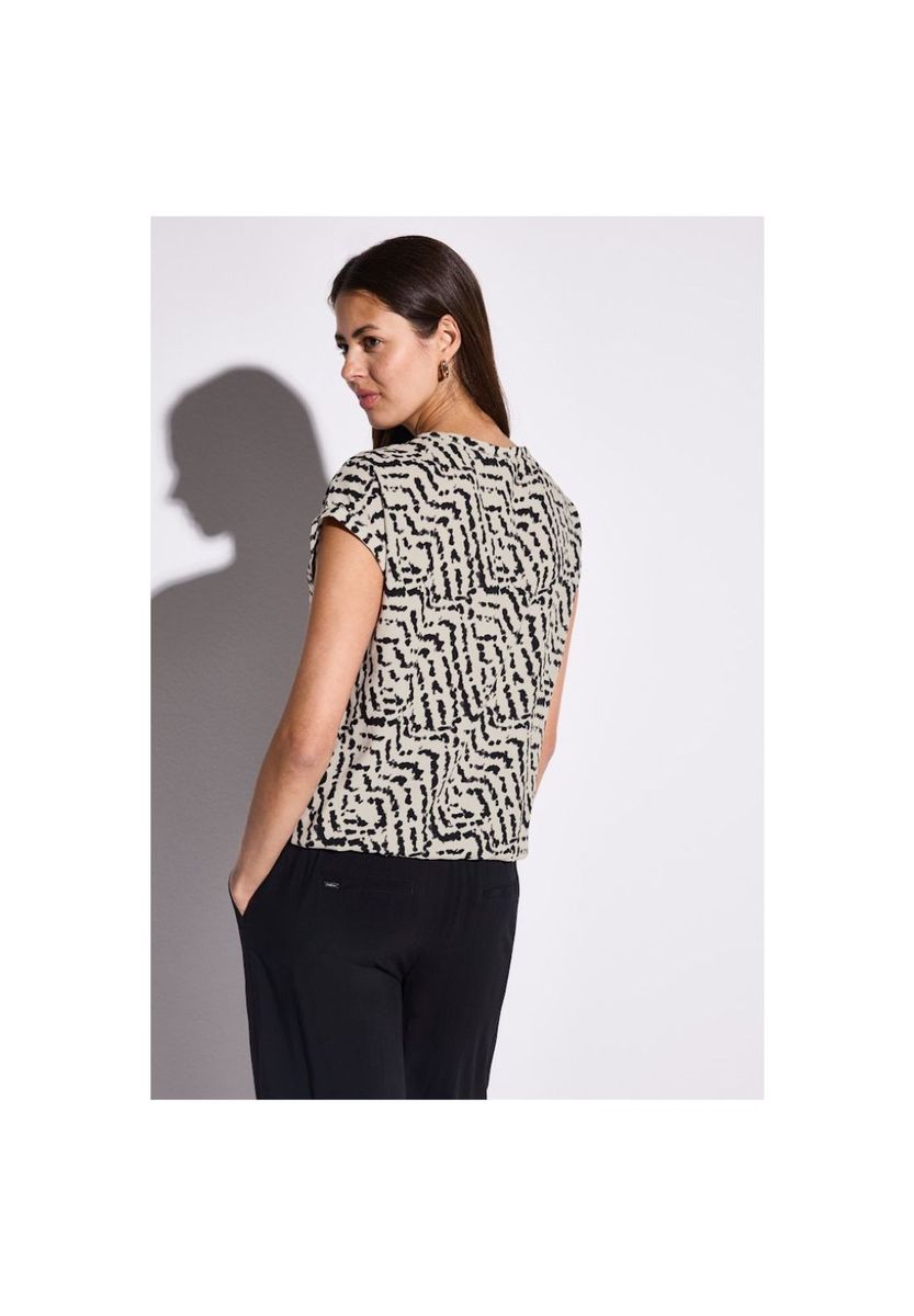 Bluse mit abstraktem Druck und entspannter Passform