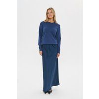 Klassischer gerippter Rundhals-Strickpullover