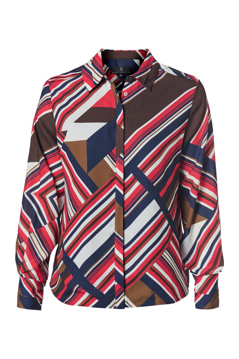 Moderne Bluse mit geometrischem Print