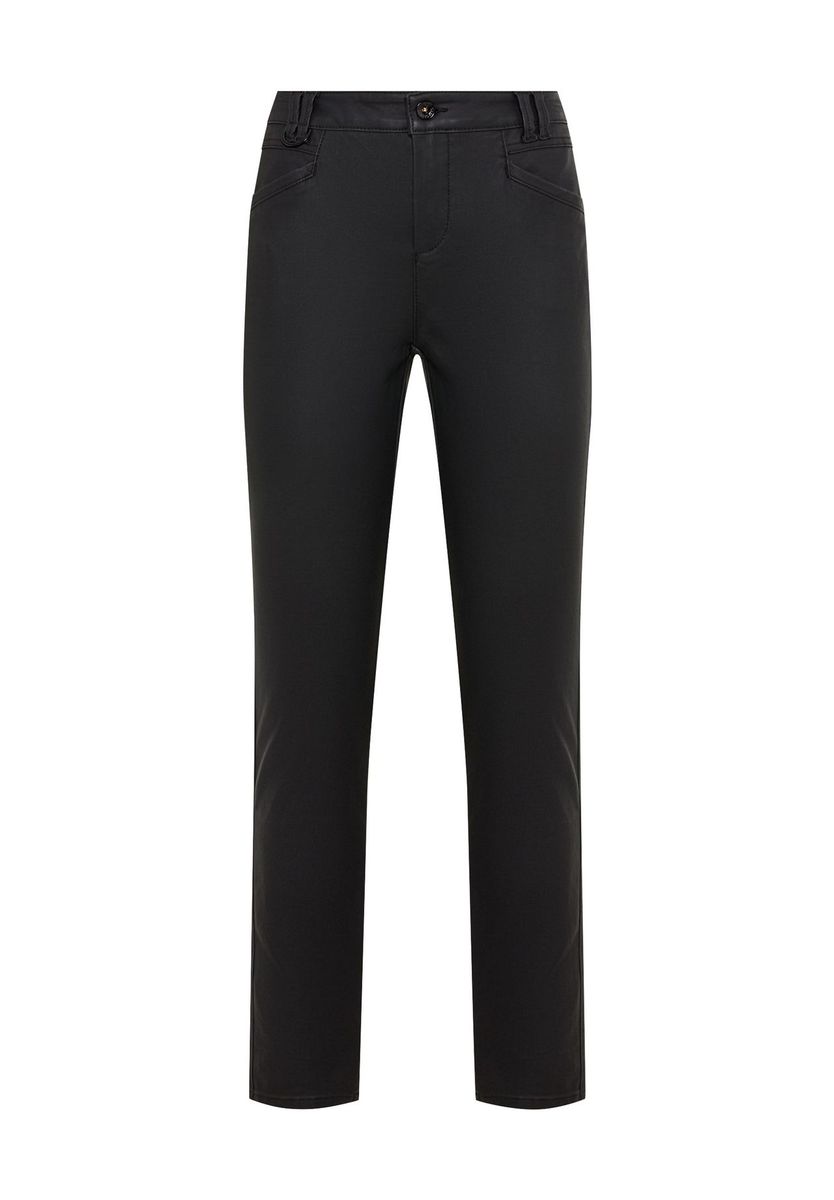 Beschichtete Hose mit schlanker Passform