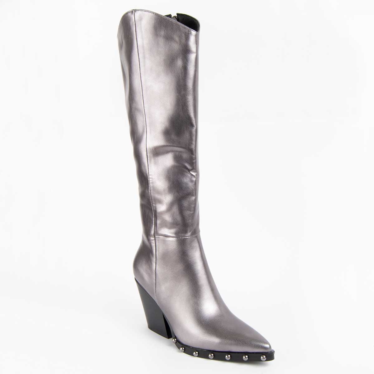 Besetzte Metallic-Westernstiefel