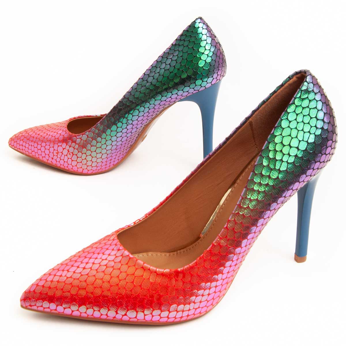Stiletto-Pumps mit Texturierter Spitze