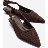 Perforierte Slingbacks mit spitzer Zehenpartie