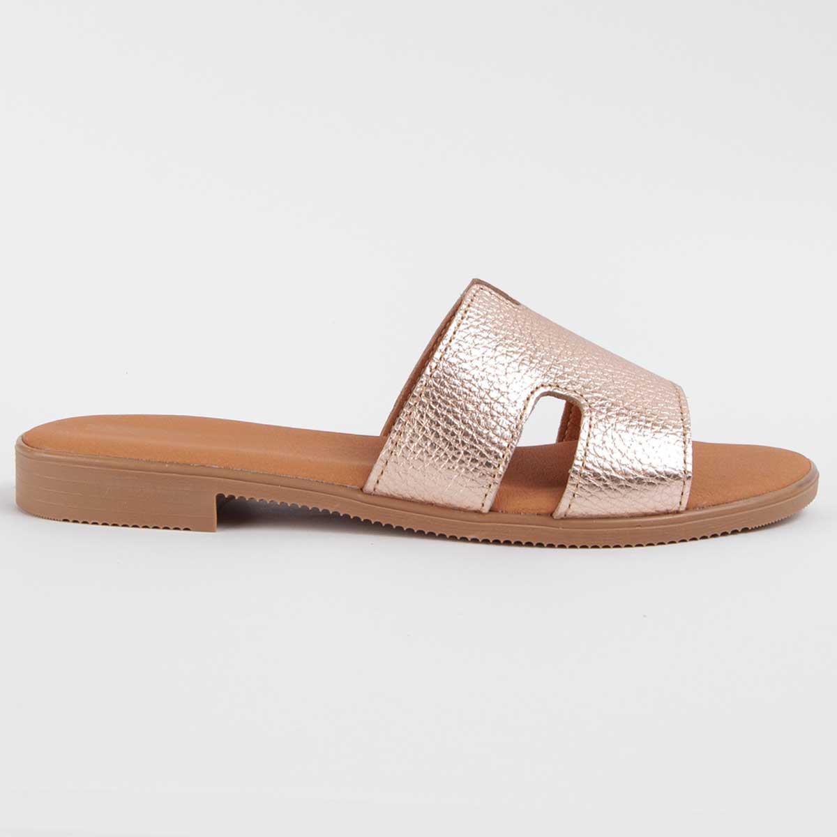 Leder-Sandalen mit Aussparung