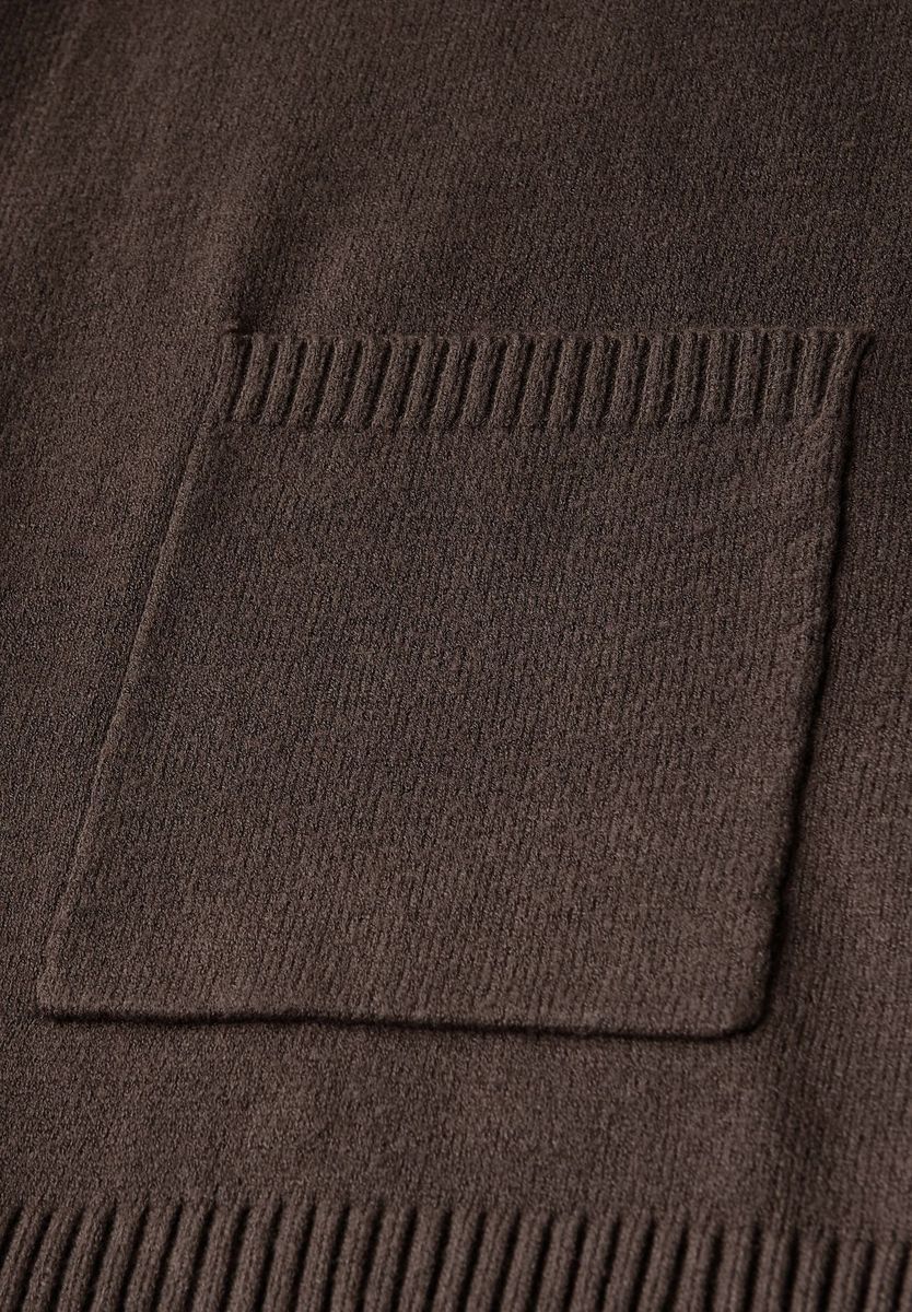 Offene Strickjacke mit Taschen