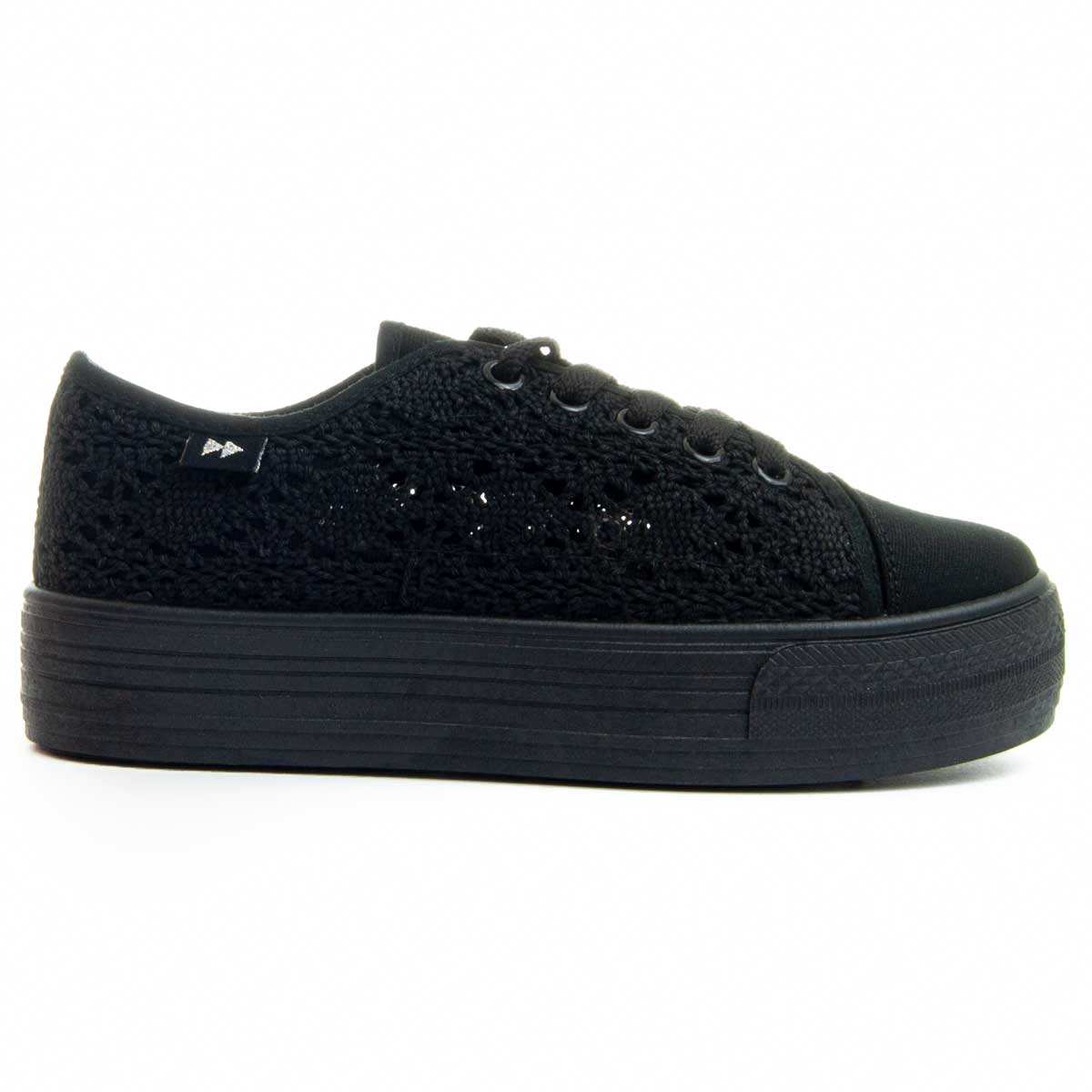 Plateau-Sneaker in Häkel-Optik
