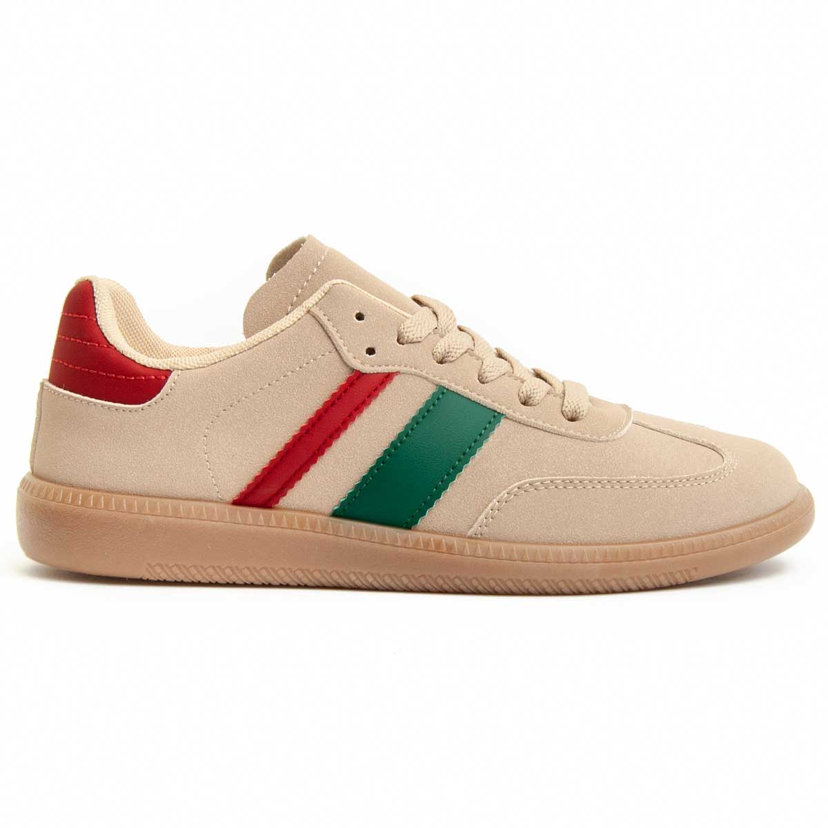 Retro Wildleder-Sneaker mit Kontraststreifen