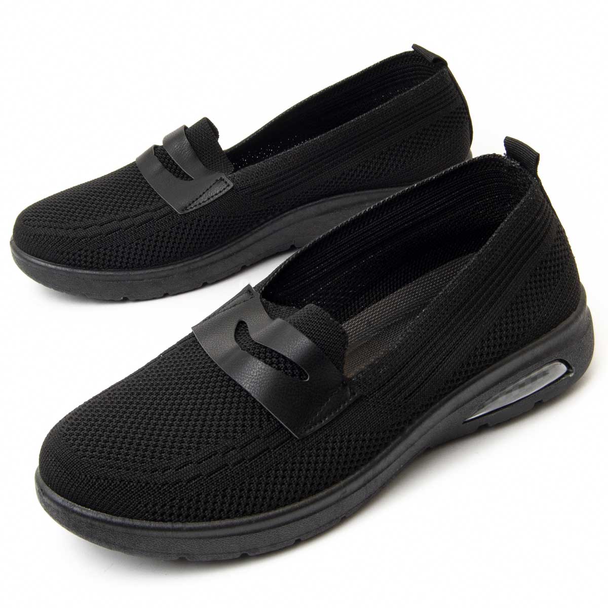 Sportliche Strick-Penny-Loafer-Sneaker