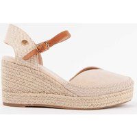 Keil-Espadrilles mit Plateau und Riemen