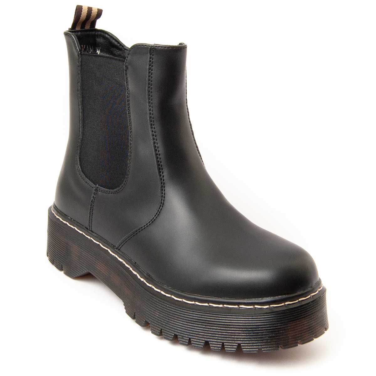 Plateau Chelsea-Boots mit Profilsohle