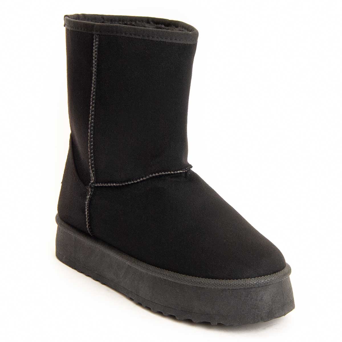 Plateau-Stiefeletten in Wildleder-Optik