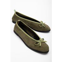 Elegante Wildleder-Ballerinas mit Schleife