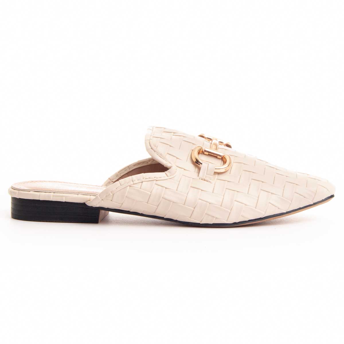 Elegante geflochtene Horsebit-Mules