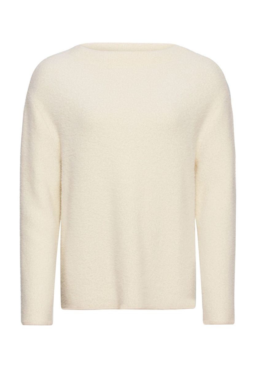 Bouclé-Strickpullover mit lockerer Passform