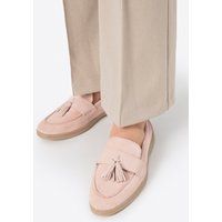 Wildleder-Loafer mit Quasten