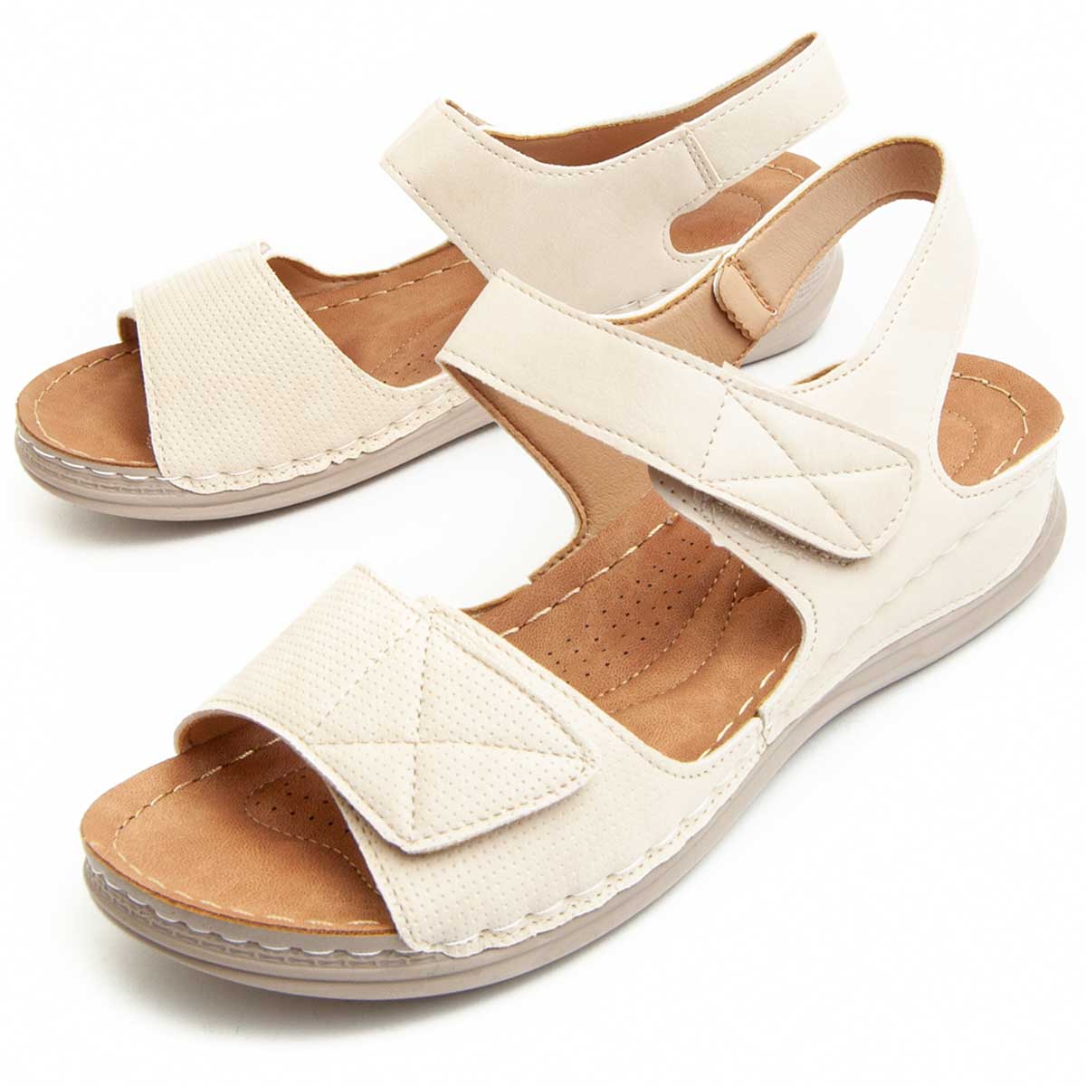Bequeme Keilsandalen mit Riemen