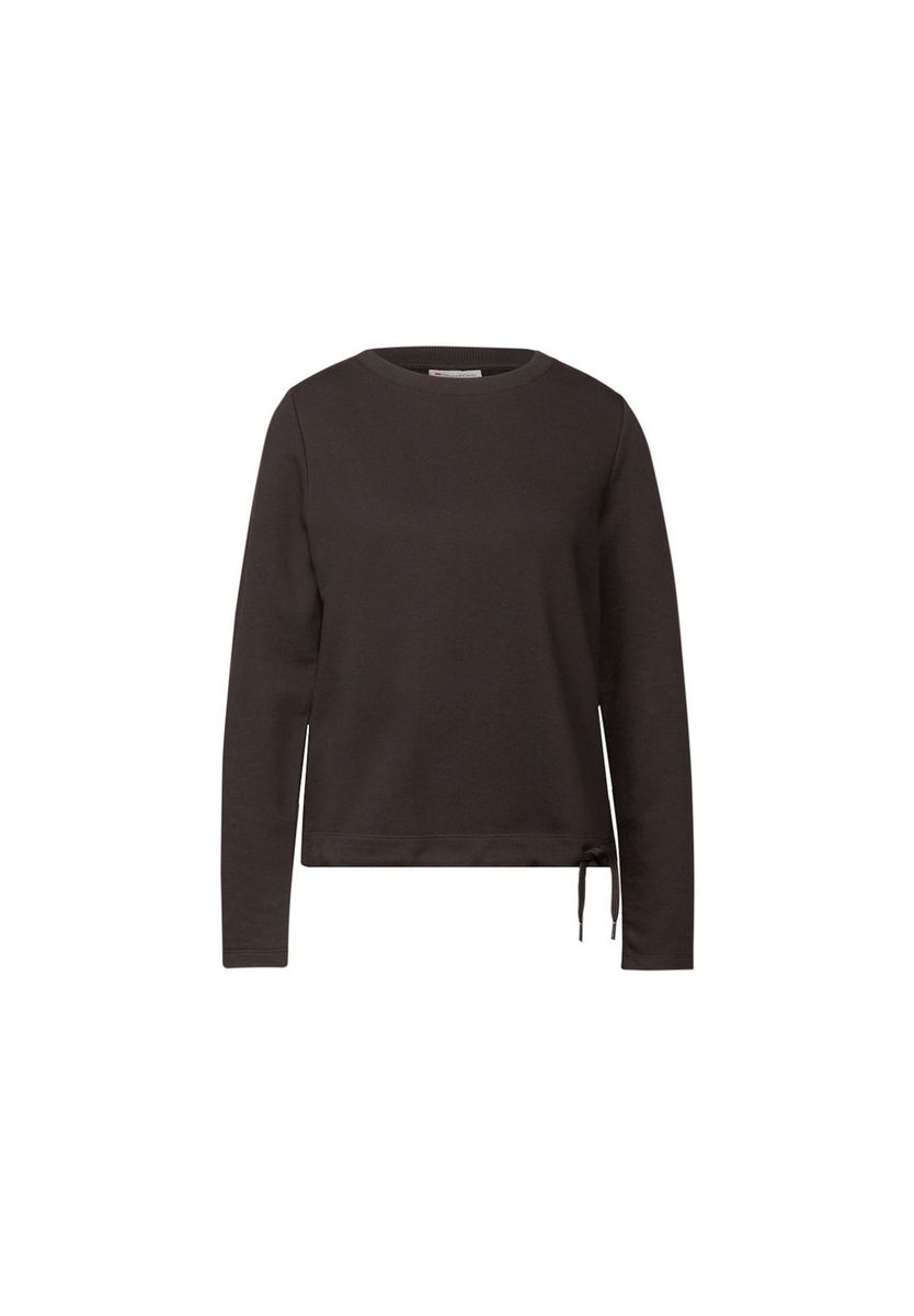 Basic Langarm-Sweatshirt mit Rundhalsausschnitt