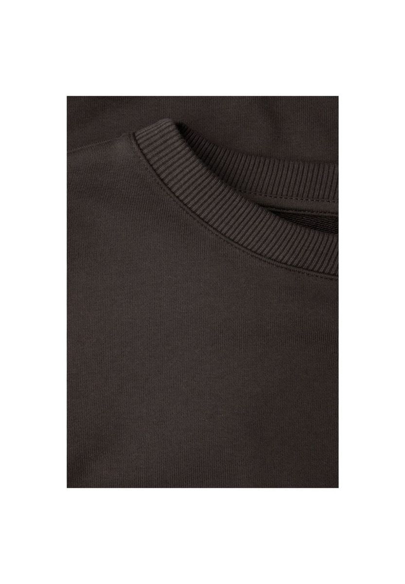 Basic Langarm-Sweatshirt mit Rundhalsausschnitt