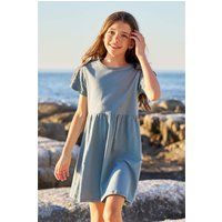 Baumwoll-Sommerkleid mit Lochstickerei