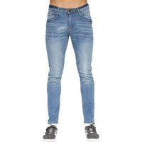 Schmal geschnittene Destroyed-Jeans