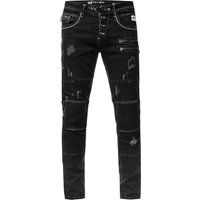 Moto Biker Jeans Slim Fit