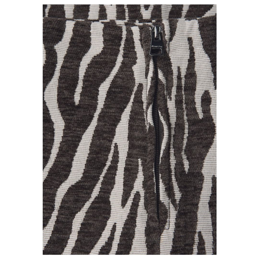 Zebra-Jacquard-Minirock