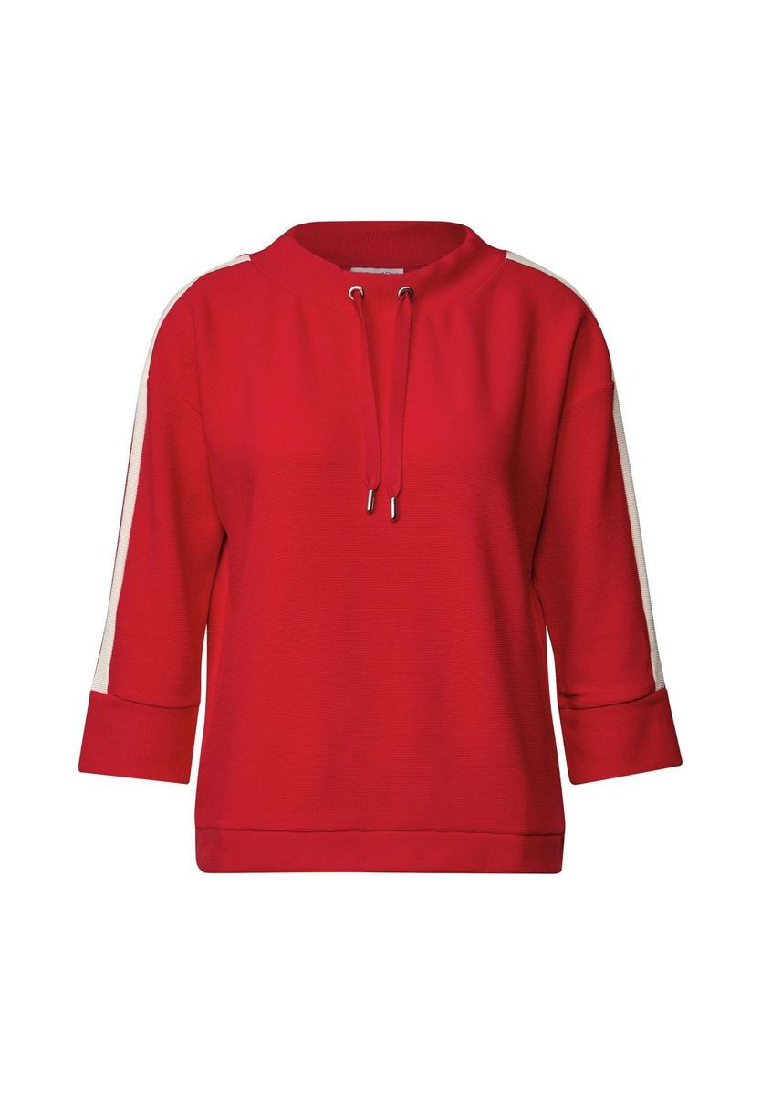 Rotes Ottoman 3/4-Arm Sweatshirt