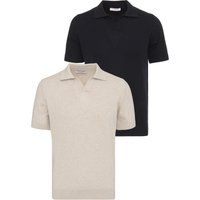 Kurzärmeliges Polo aus Feinstrick