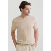 Kurzärmeliges Strickshirt mit Textur