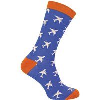 Originelle Crew-Socken mit Flugzeugmuster
