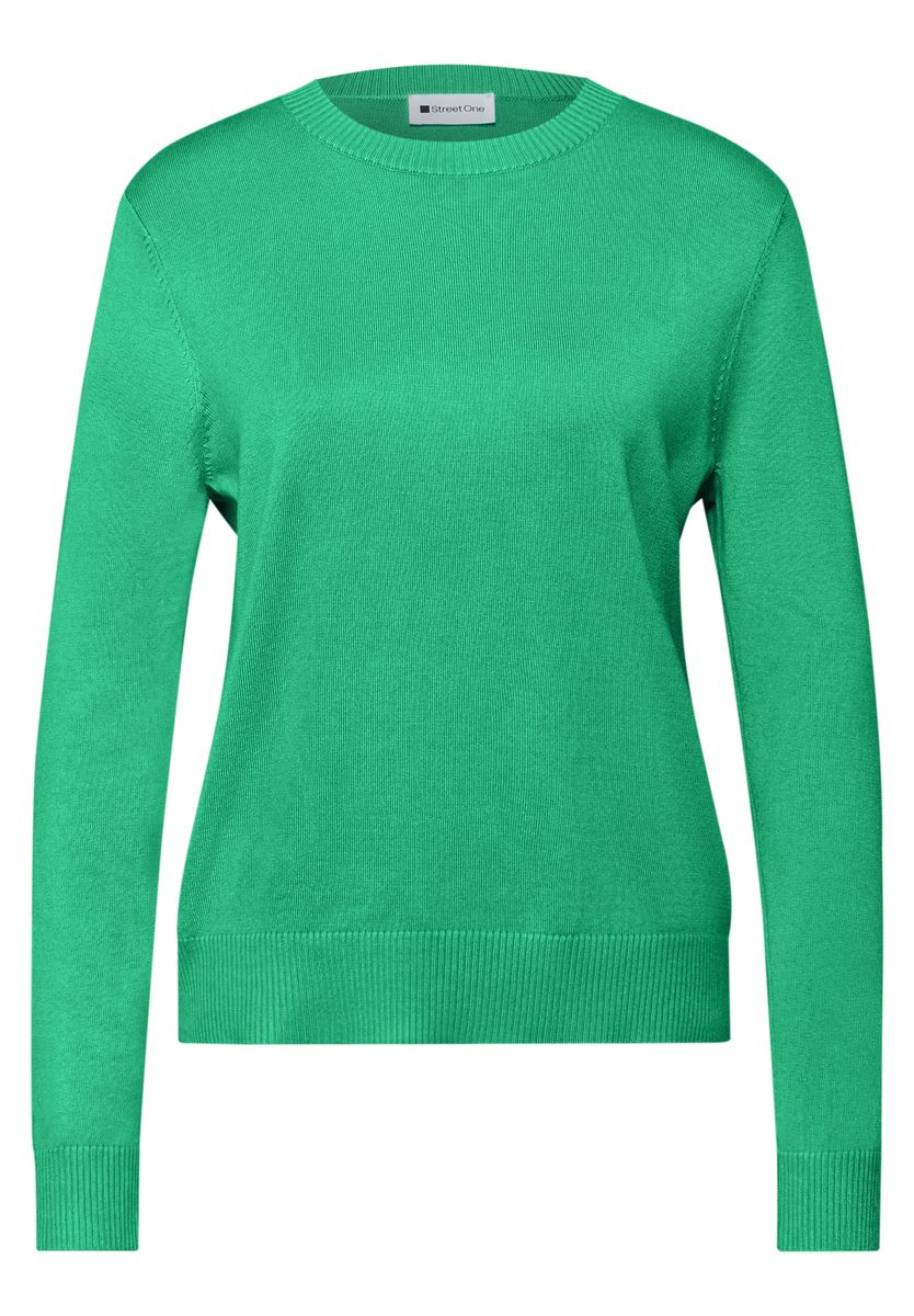 Klassischer Strickpullover mit Rundhalsausschnitt