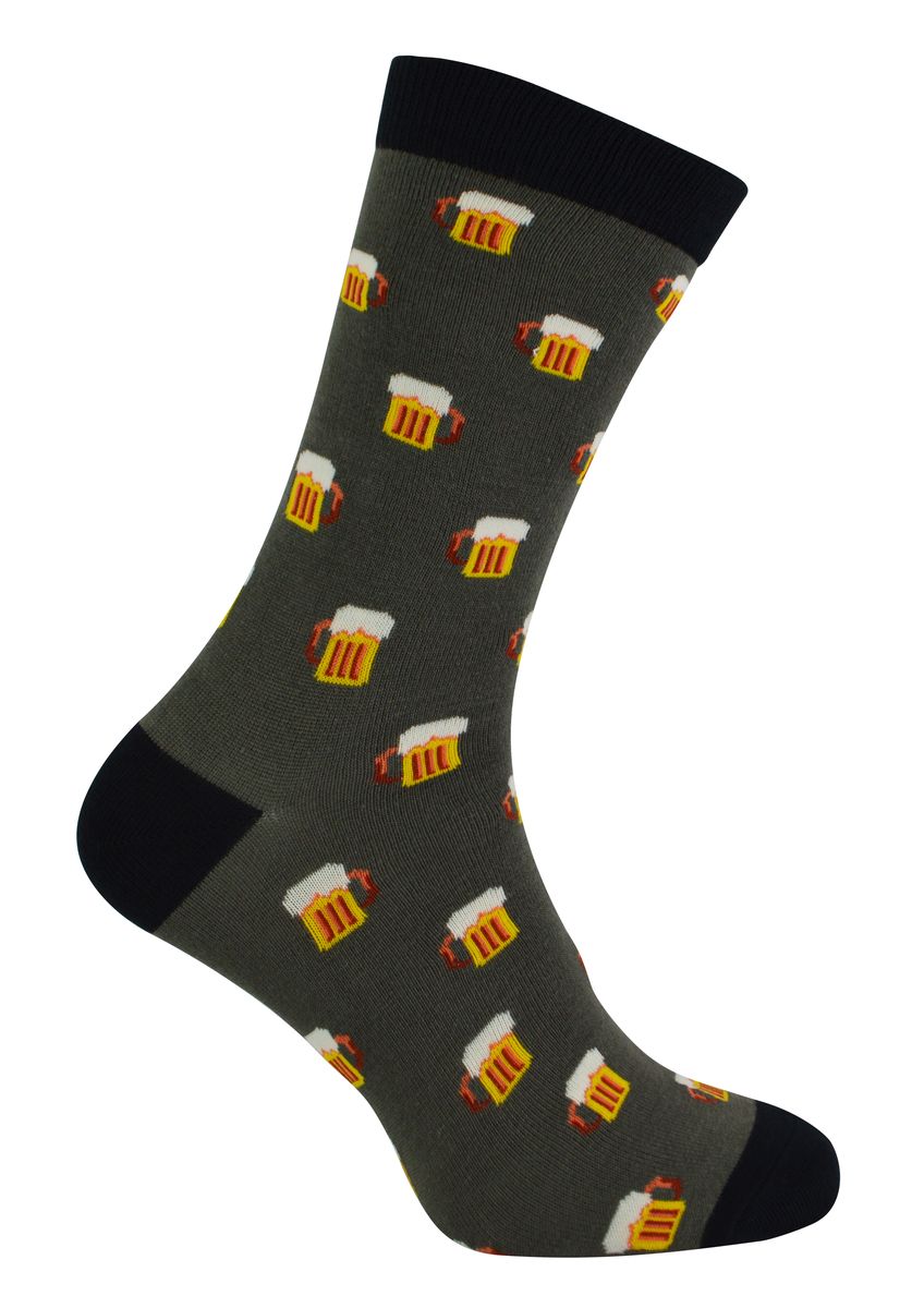 Originelle Socken mit Bierkrug-Muster