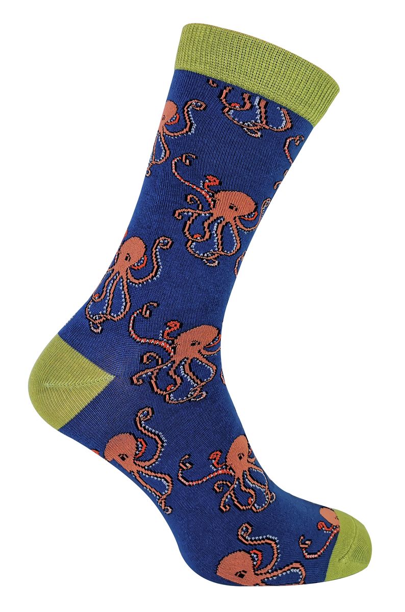Verspielte Bambussocken mit Oktopus-Muster