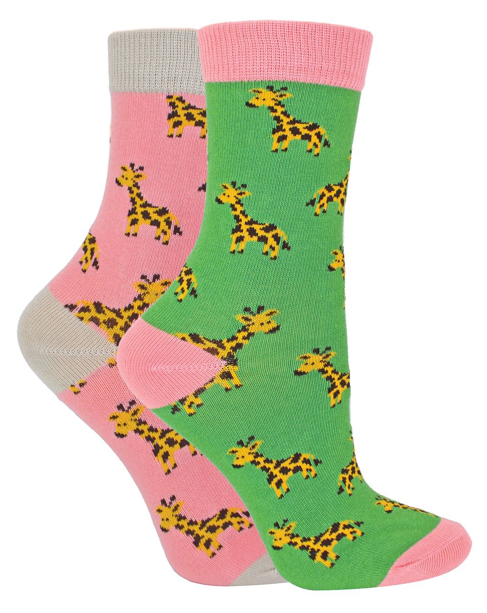 Bambus-Socken mit Giraffen-Print