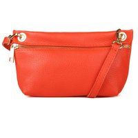 Crossbody-Tasche aus genarbtem Leder