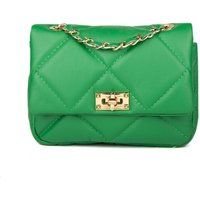 Gesteppte Leder-Schultertasche mit Kette