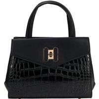 Elegante strukturierte Handtasche in Krokoptik