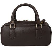 Genarbte Leder-Tasche in Zylinderform