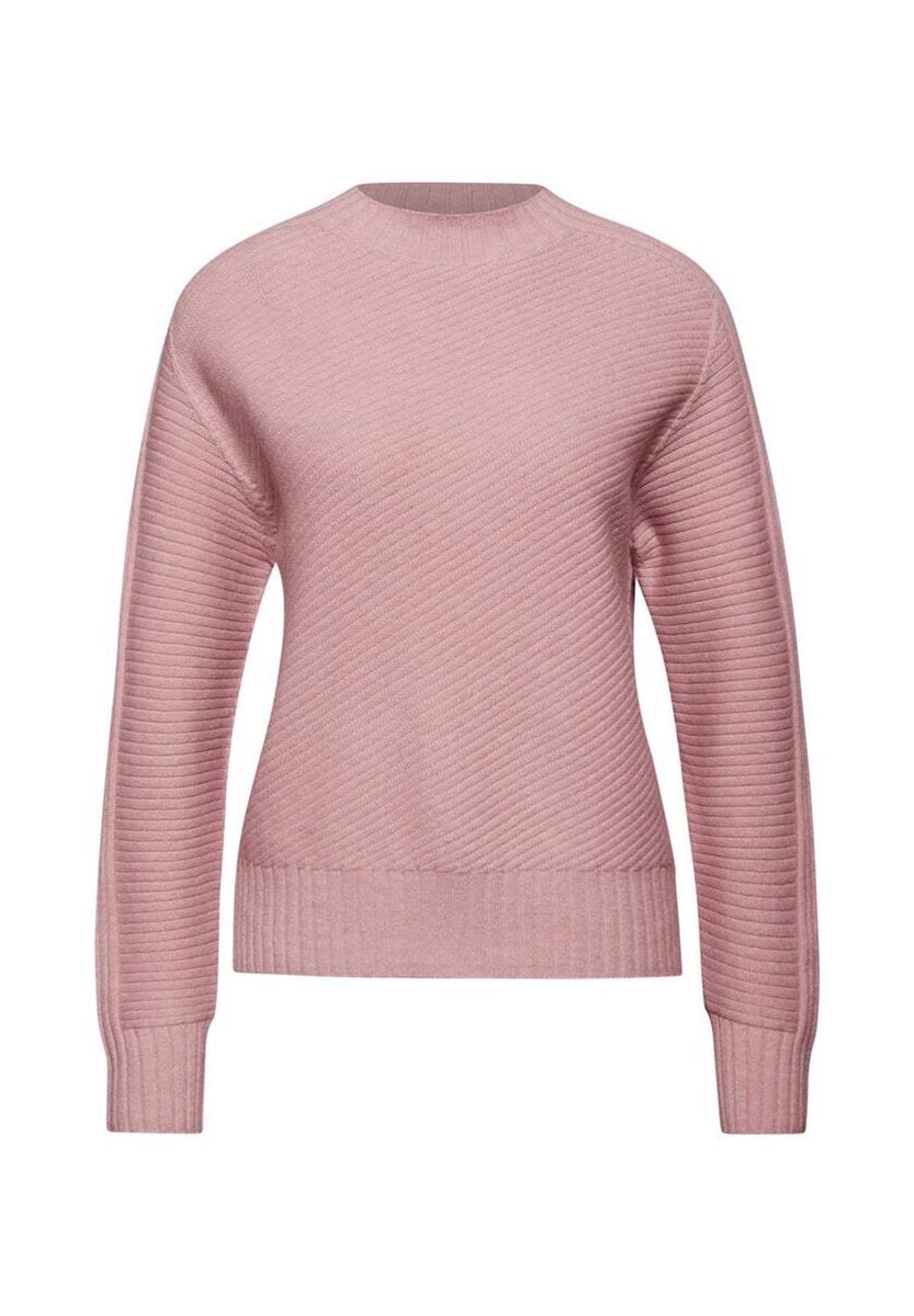 Strukturierter Strickpullover mit Rollkragen